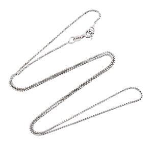 Vintage Italy CW Sterling Silver 925 0.8mm Box Chain Necklace 19"